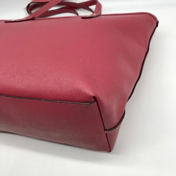 Coach Pink Crossgrain Leather City Zip Tote Bag F58846 - Picture 8 of 12